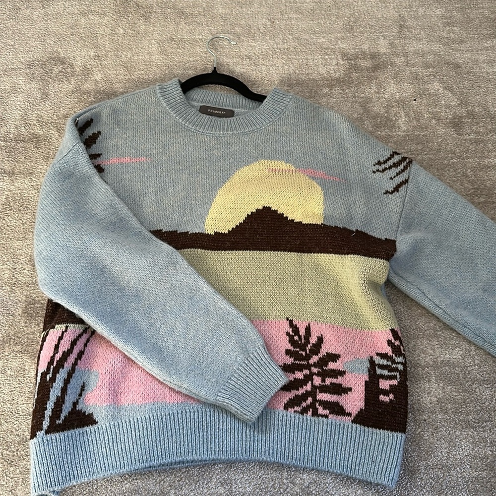 Primark Blue Sweater Sunset Size L